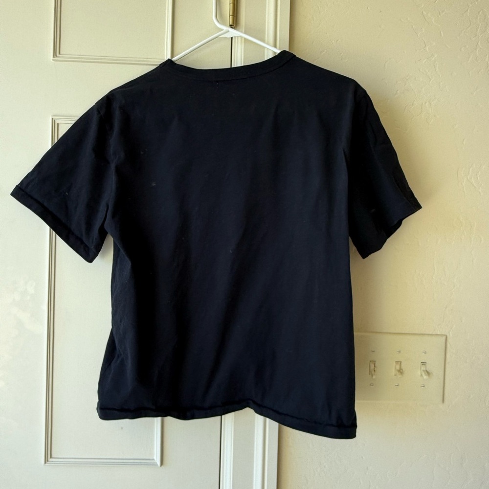 Lingua Franca Black Shirt with Red Heart Embroidery Size L - Picture 6 of 6